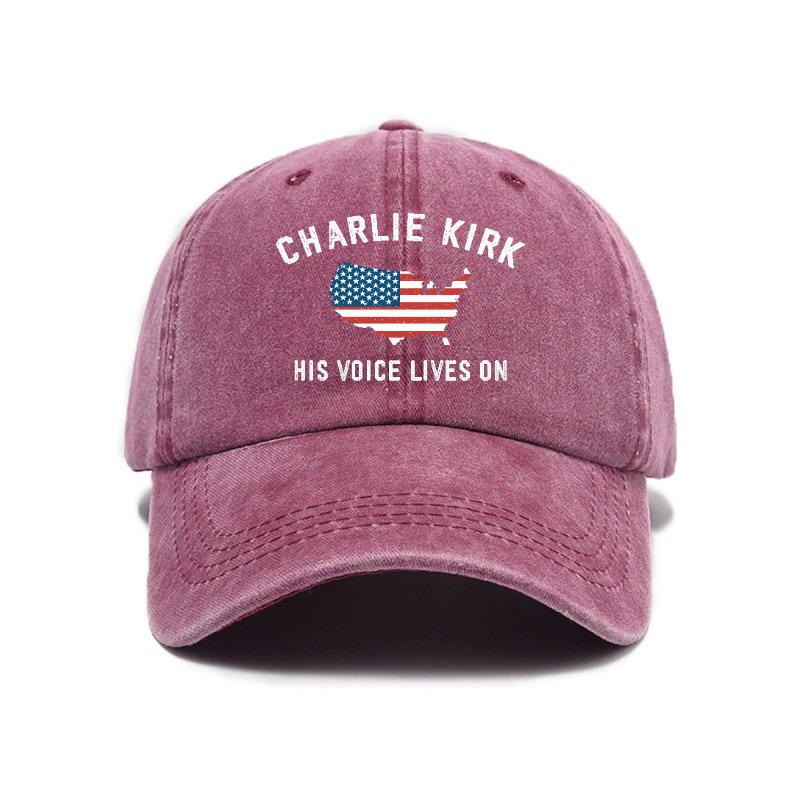 Fashion and casual American printed washed old soft top sunshade baseball cap Unisex baseball cap