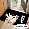 Custom Name Juventus FC Crest Design Rug for Living Room, Game Rooms, Office, Bedroom, Floor Mat Playful Design, Fan Gifts Christmas Decor
