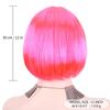 Colorful bangs short straight hair synthetic wig festival party cartoon party daily wear