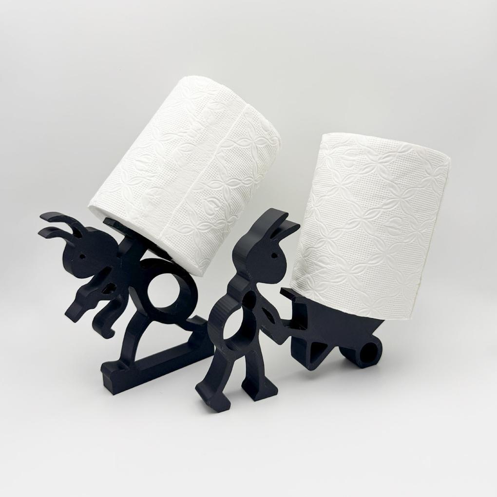 2PCS/SET Cute Simple Animal Tissue Holder -Minimalist And Practical Paper Roll Holder An Ideal Creative For Holiday Gift Idea