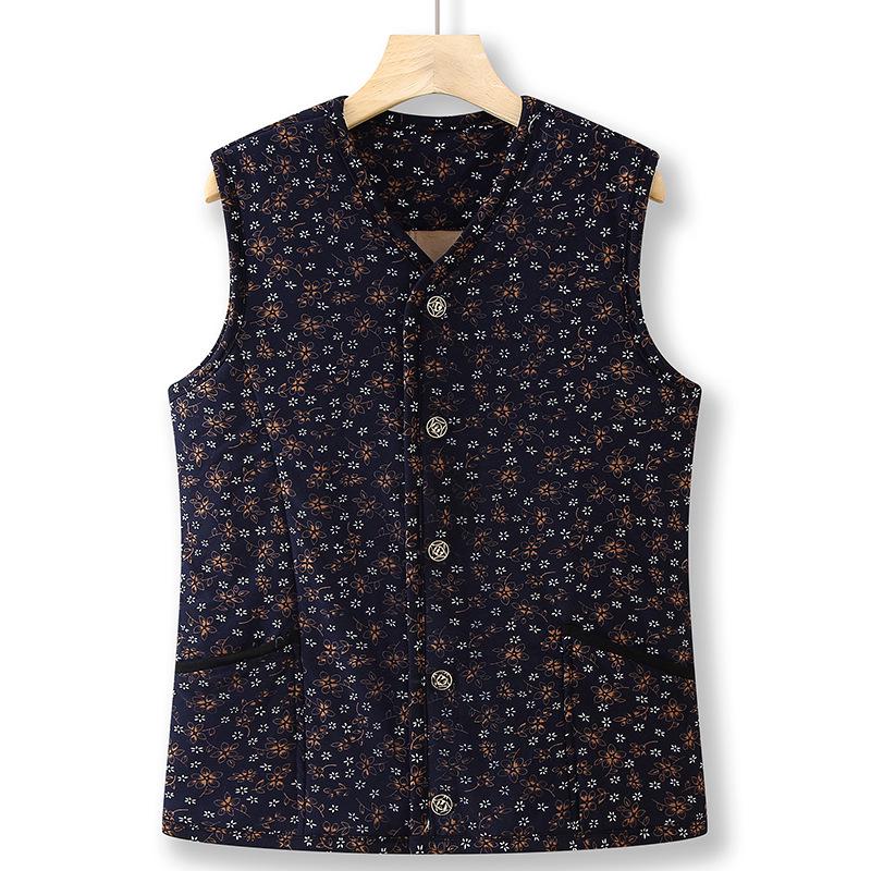 

Women s Down Vest - Plus Velvet, Warm Sleeveless Top for Middle-Aged & Elderly. Thickened Cotton, Mom s Style, Ideal for Home Comfort. 3XL (Suggests 57.5-65 kg)