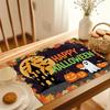 4pcs Linen Placemats, Halloween Theme Decorative Placemats, Suitable for Kitchen Dining Table Decoration, Home Dinner Party Gathering Table Decor,