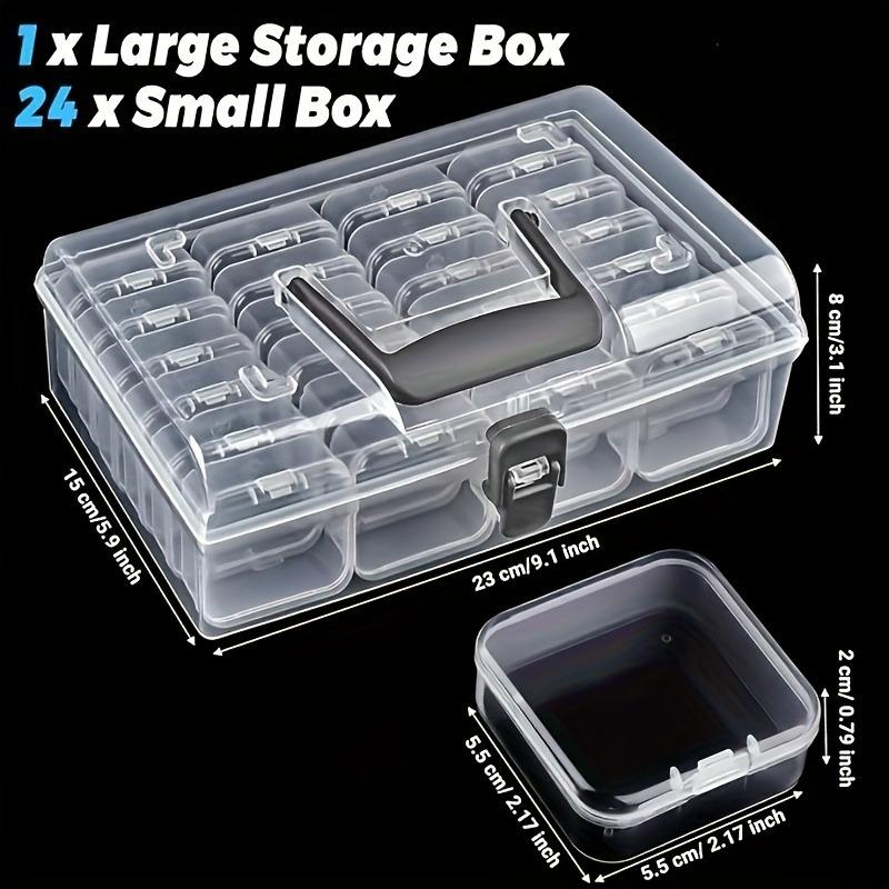 Kostenloser Versand: Nano-Perlen Zubehör Aufbewahrungsbox - Transparenter Organizer für Schmuck, Nagelkunst und Sonstiges