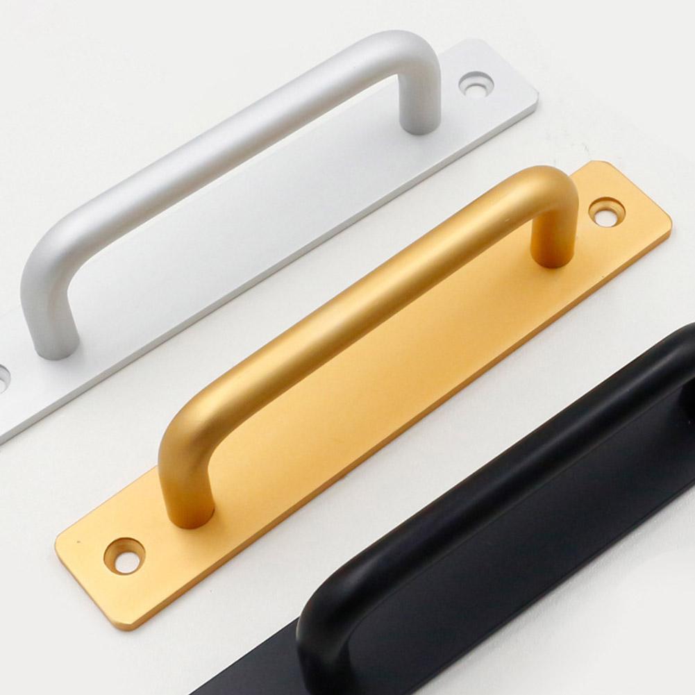 Sliding Door Handle Aluminum Alloy Pull Push Wooden Door Handle Sliding Barn Gate Toilet Door Pull Window Handles Hardware