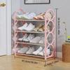 Creative Simple Shoe Rack Metal Steel Pipe Multi Layer Shoe Rack Dormitory Space Saving Storage Rack Home Assembly and Storage