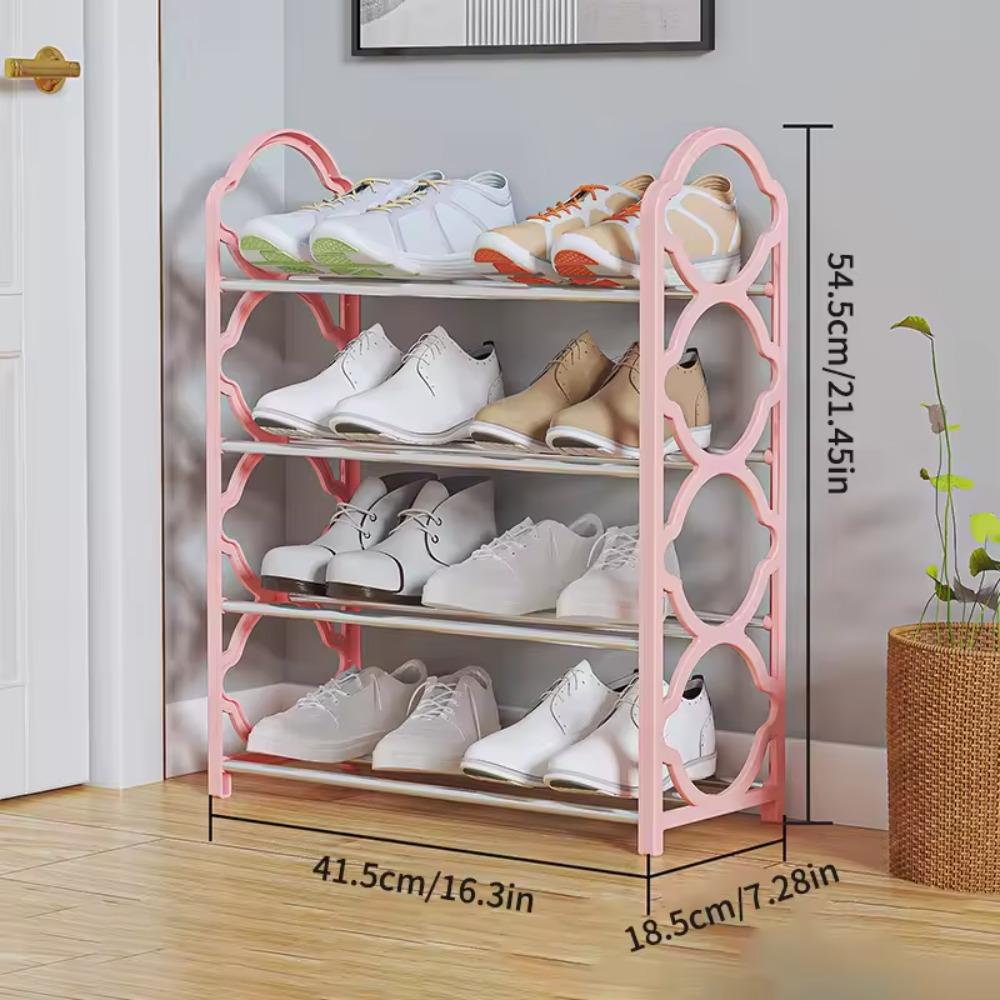 Creative Simple Shoe Rack Metal Steel Pipe Multi Layer Shoe Rack Dormitory Space Saving Storage Rack Home Assembly and Storage