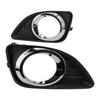 For Camry 2010-2011 Frame Fog Light Cover Set ABS Black Car Parts Accessories Driver Side Passenger Side Easy Tallation