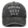 Washed Cotton World's Best Dad Caps Adjustable Baseball Cap Fashion Sport Visors Cap  Father's Gift