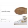 Air 1 Retro High OG PS Metalické Zlato Dětské Tenisky Bílá Gumově-Světle-Hnědá FD2597-107