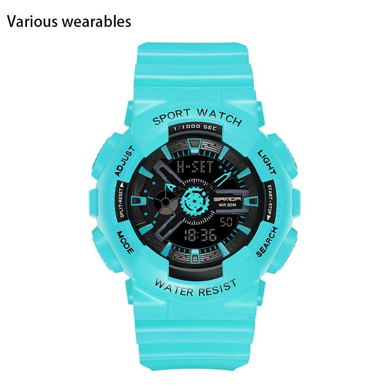 Korejský módní trend Micro Business Luminous Electronic Sports Trendy studentské korejské hodinky pro pár Candy pro děti