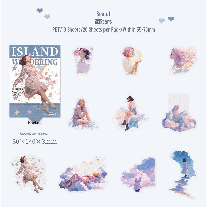 Beautiful Day PET Sticker Pack: Fantasy Journal & DIY Phone Decor