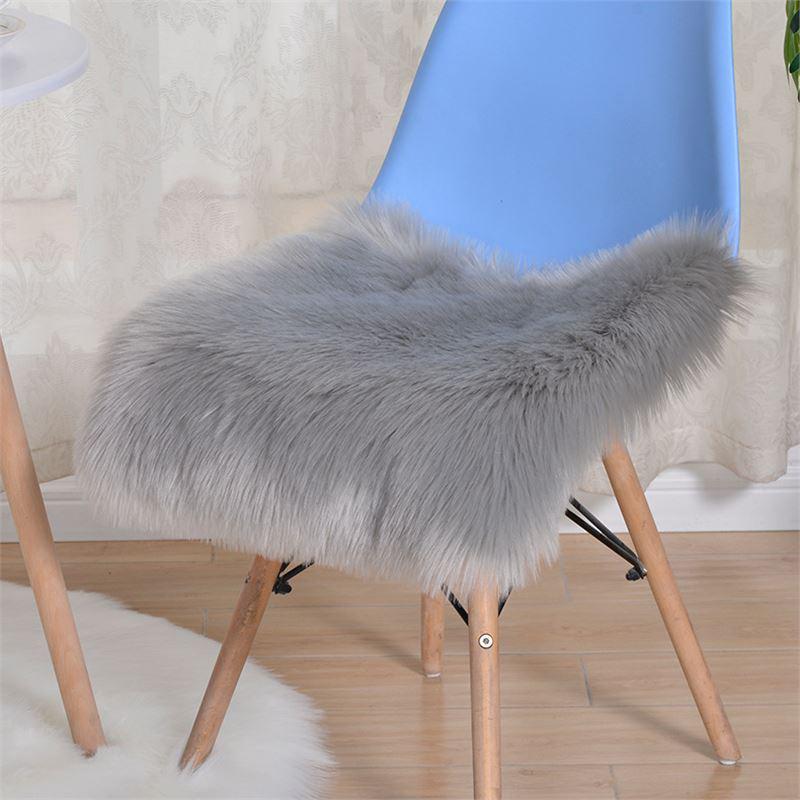 Australian Winter Faux Wool Plush Seat and Sofa Cushion, Chair Pad, and Bedroom Rug Floor Mat
