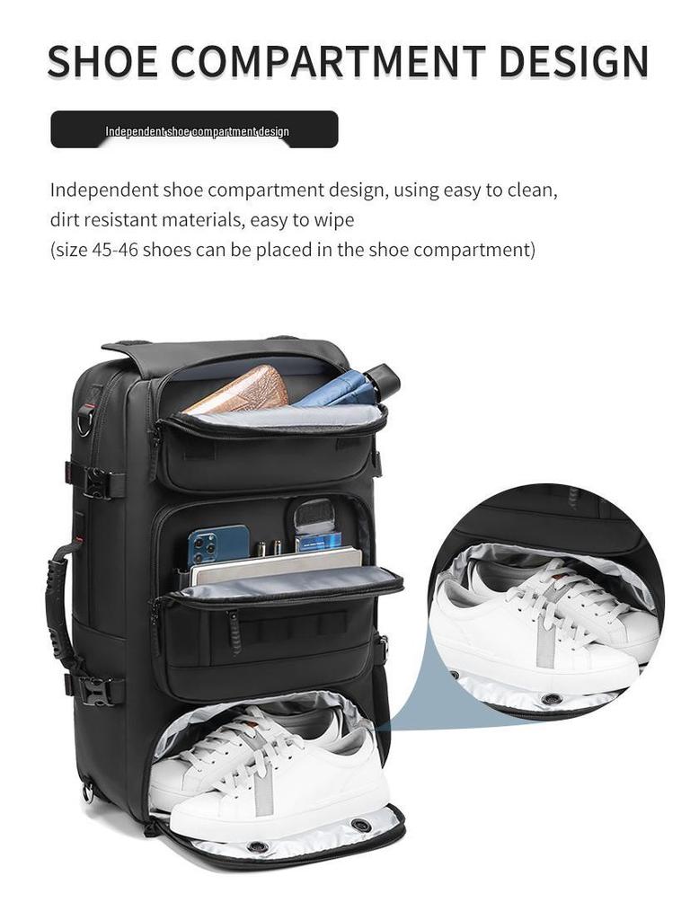 Herren Rucksack mit großem Fassungsvermögen, Diebstahlschutz, für Laptop und Reisen, für Outdoor und Business.