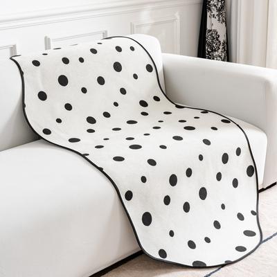 Cuscino per divano di forma speciale irregolare, universale per tutte le stagioni, a pois semplici, con senso avanzato, copridivano in pelle, tessuto copridivano antiscivolo