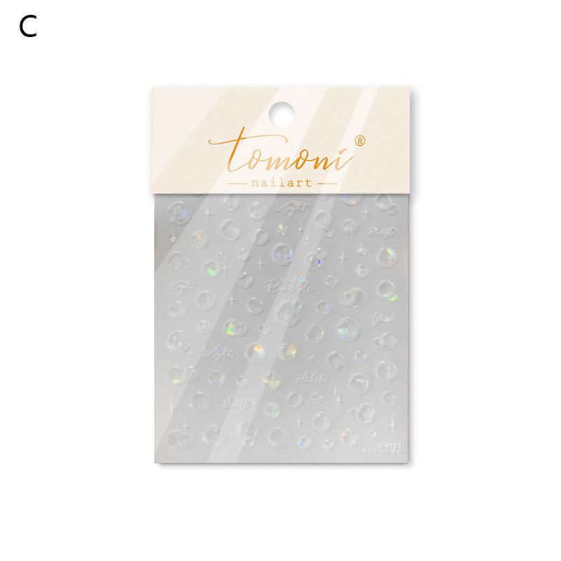 

Летние блестящие надувные пузыри украшения для ногтей наклейки для нейл-арта 5D ракушка светящийся пузырь переводная наклейка слайдер для самостоятельного маникюра