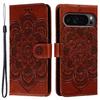For Google Pixel 10 Pro XL/9 Pro XL Case PU Leather Mandala Imprinted Design Wallet Phone Cover