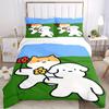 3pcs Cat Flower Bedding Set, Breathable and Soft, Suitable for All Seasons, Ideal for Home Use, Suitable for Bedroom Decor 21179