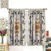 2 Panel  Bohemian Sun And Moon Blackout Curtains - Rod Pocket   Washable Polyester   Light-Blocking Drapes For Bedroom