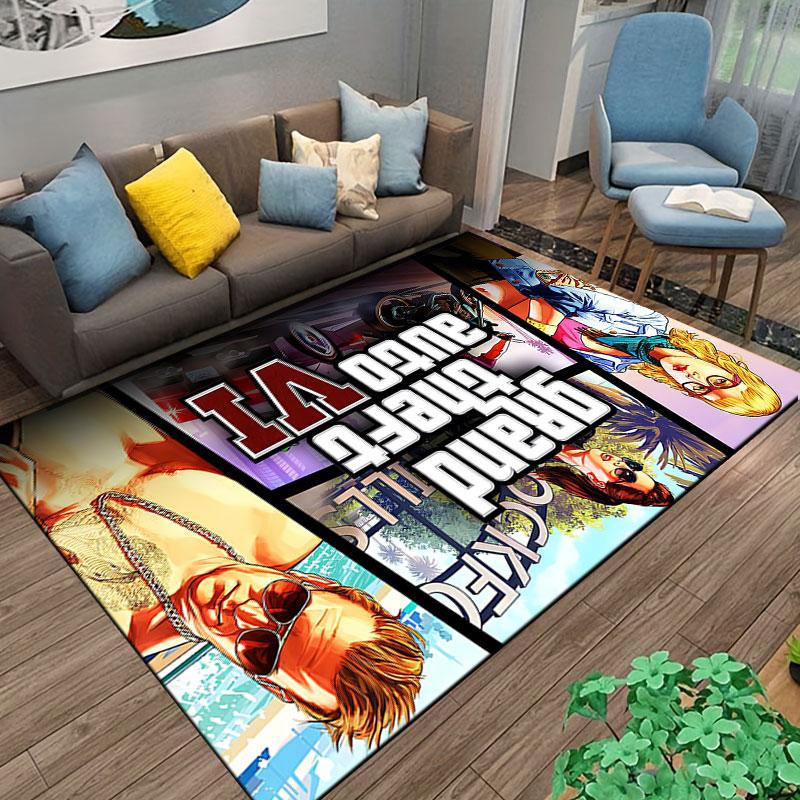 Gaming Art Style Rug Decor Suitable As a Non-slip Mat for the Living Room or Bedroom Sofa