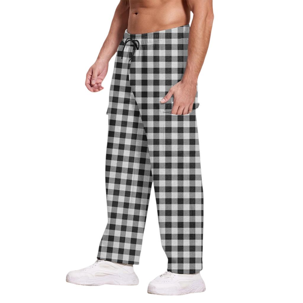 Casual Sports Pants Men's Loose Leggings Long Panel Fitness Running Training Pants