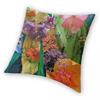 Exotic Paper Flowers Square Pillowcase Polyester Linen Velvet Creative Decorative Throw Pillow Case Sofa Cushion Cover