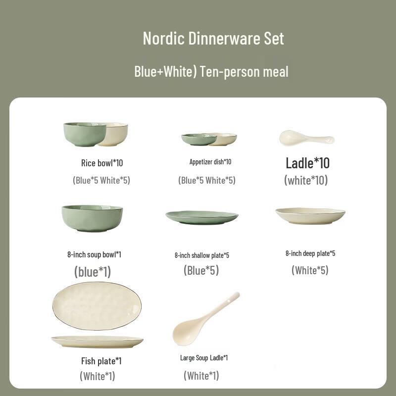 Qianxing Cream Style Ceramic Dinnerware Set