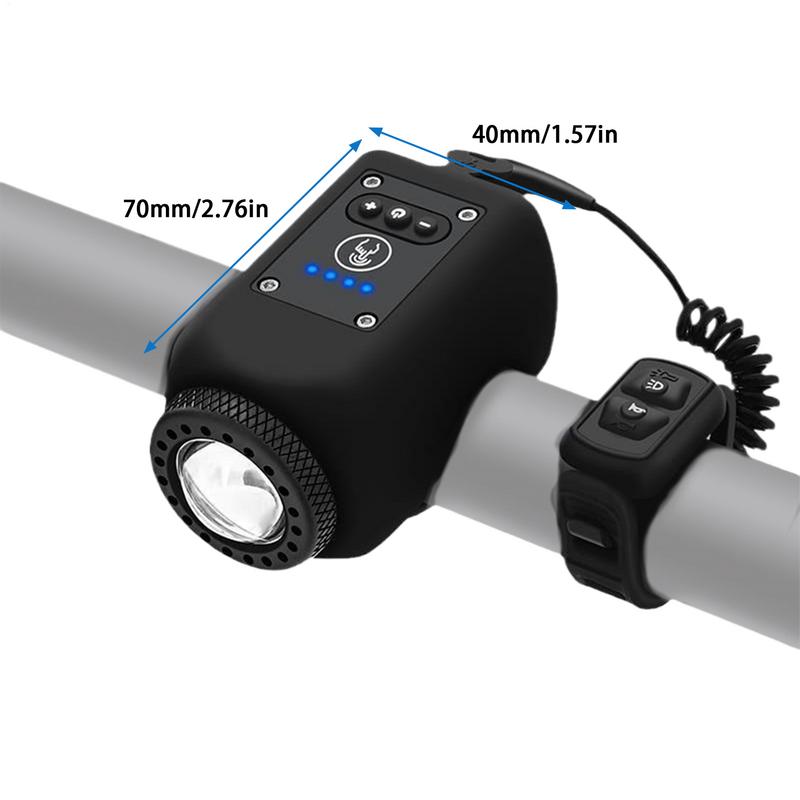 120 DB Horn For Bike 120 DB Waterproof Bike Lights For Night Riding USB Rechargeable 180 Degree Viewing Angle Flashlight