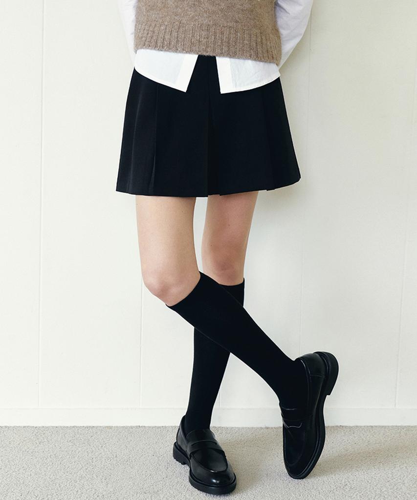 Roeil Formal Pleated Skirt Pants - Black