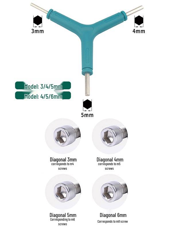 Y-Shape Hex Wrench & Screwdriver for Bike and AC Repair