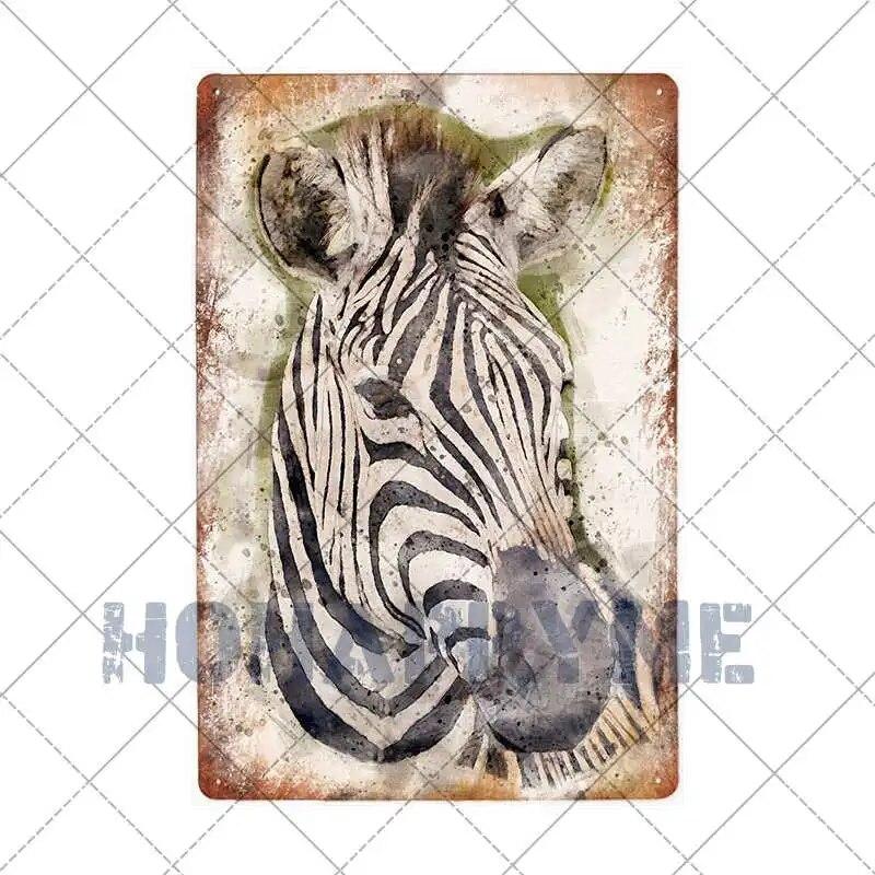 Bauernhof-Deko, Löwe, Pferd, Tiger, Schaf, Tier, Haustier, Freilandhaltung, Schild, Poster, Metall, Wandkunst, Platten, Eisenmalerei, Wohnkultur, 20 x 30 cm