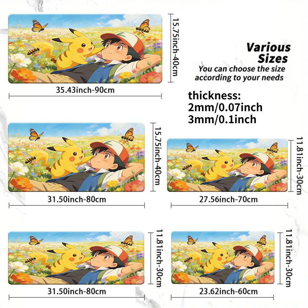 Dynamic Lightning Pikachu Large Gaming Mouse Pad 30x80x0.2cm