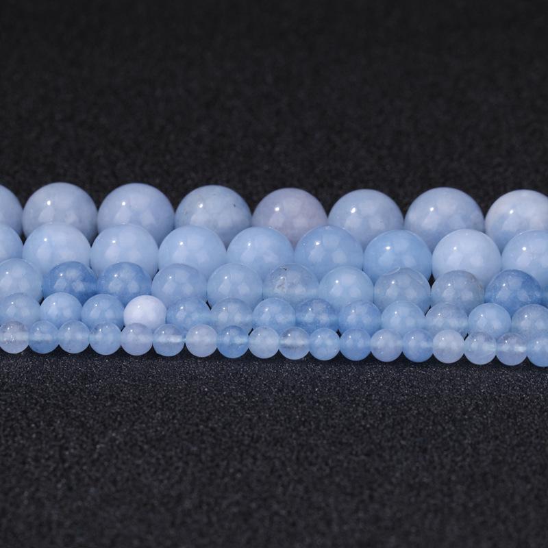 

Круглые бусины из аквамаринового халцедона для изготовления браслетов и ожерелий своими руками 10mm beads