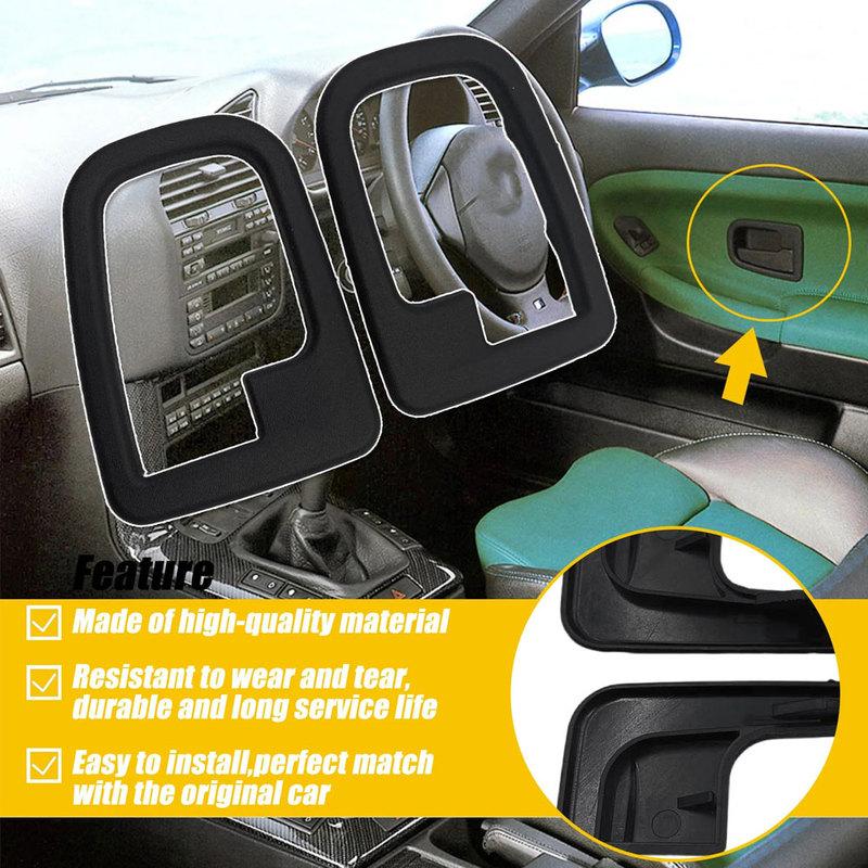2x Car Door Pull Panel Cap Interior Handle Frame Trim Cover Auto Accessories for BMW E36 92-99 Z3 96-02 51228219023 51228219024