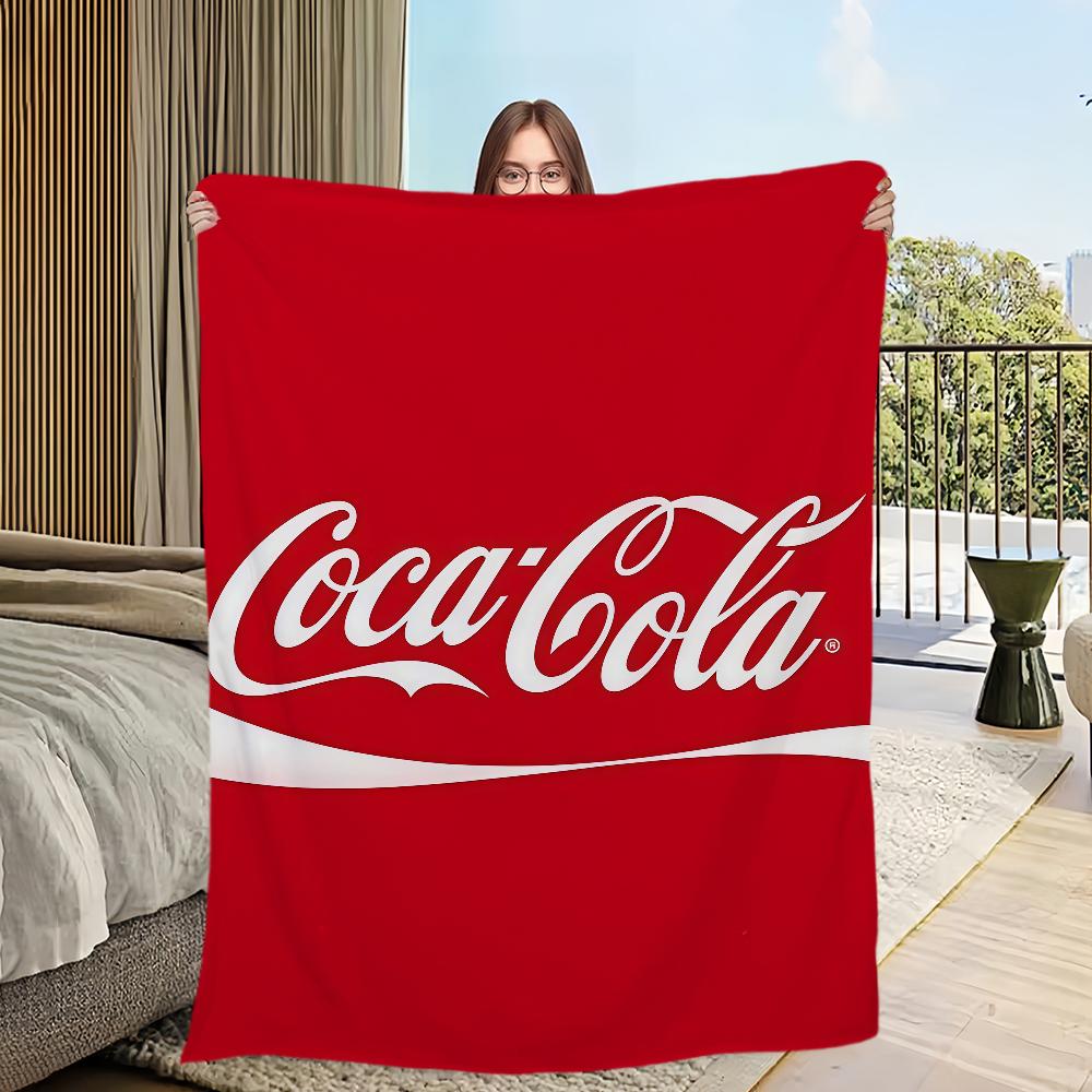 

Модне лого C-Coca C-Cola Плед Фланелевий теплий комфорт м який плюшевий плед Для пікніка ліжок диванів будинків та спалень 80x60in