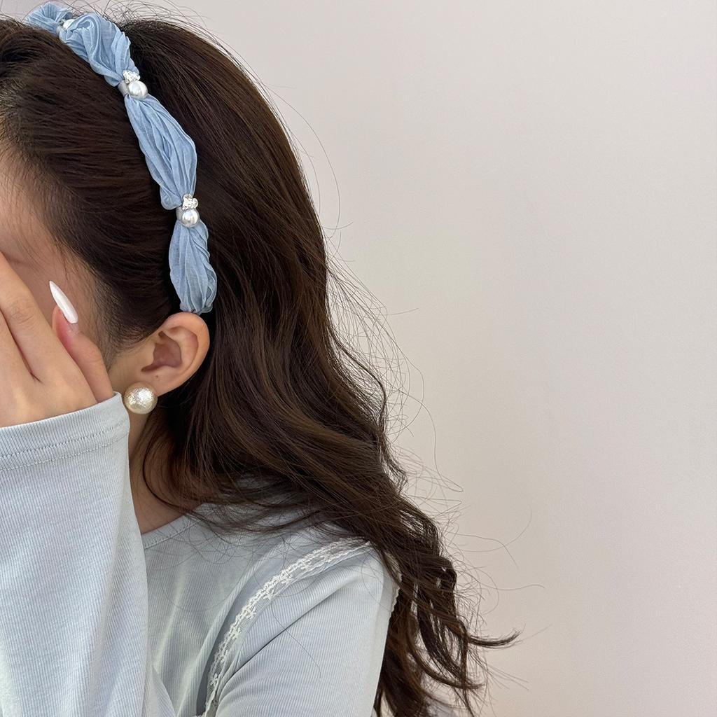 Set Scrunchie Hair Elastic Tie Bands for Girl Women Accessories Korean Rubber Bow Pearl  Fairy Vintage Designer Hoop Fashion