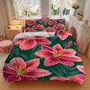 3pcs Floral Pattern Bedding Set, Suitable for Bedroom Decoration, (Includes 1 Duvet Cover And 2 Pillowcases, Quilt Not Included) yy250822193