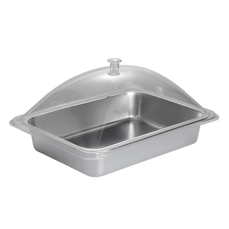 Stainless Steel Food Display Tray with Clear Lid