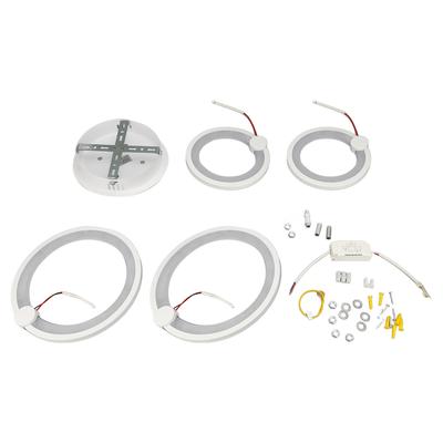 Moderne LED Deckenleuchte 4 Ringe 3 Farben Dimmbar Acryl Deckenleuchten 38W Modern