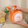 Cute Plush Snail Toy Pp Cotton Filling Short Plush Material Chocolate Color 20cm