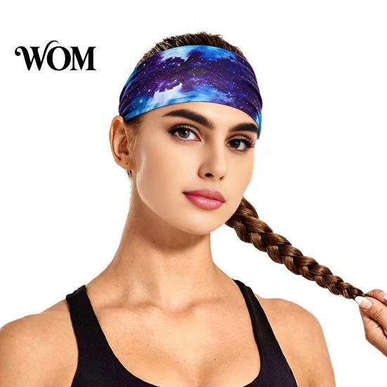 Moisture-wicking Hairband Athletic Headband, Tie-Dye Gradient Sports Anti-Slip Elastic Breathable Sweat-Wicking Comfortable Sweat-absorbent