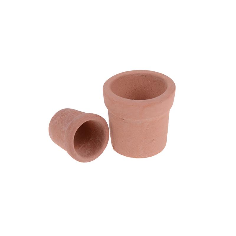 12 Pcs Dollhouse 1:12 Miniature Flower Pot Handmade Red Clay Pot Garden Home