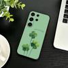 Four-leaf clover Phone Case For Samsung S26,S25,S24,S23,S22,S21,S20,Plus,Fe,Lite,Others Black Cover