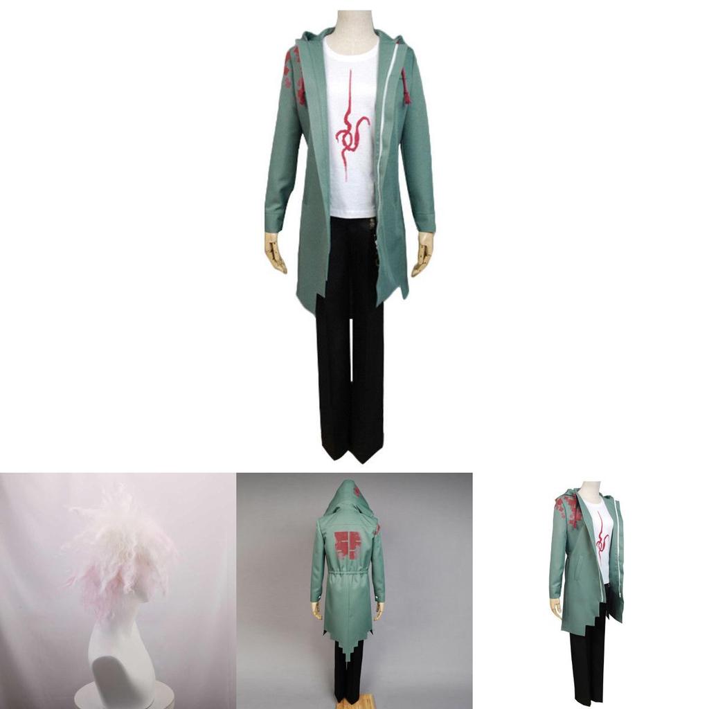 Komaeda Nagito High Quality Cosplay Costume Coat Jacket T-shirt Pants Wig Set