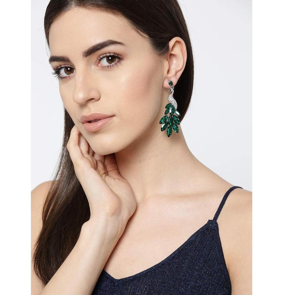 Valentine Collection AAA Swiss Zircon Peacock Earings Fashion Earrings for Girls and Women