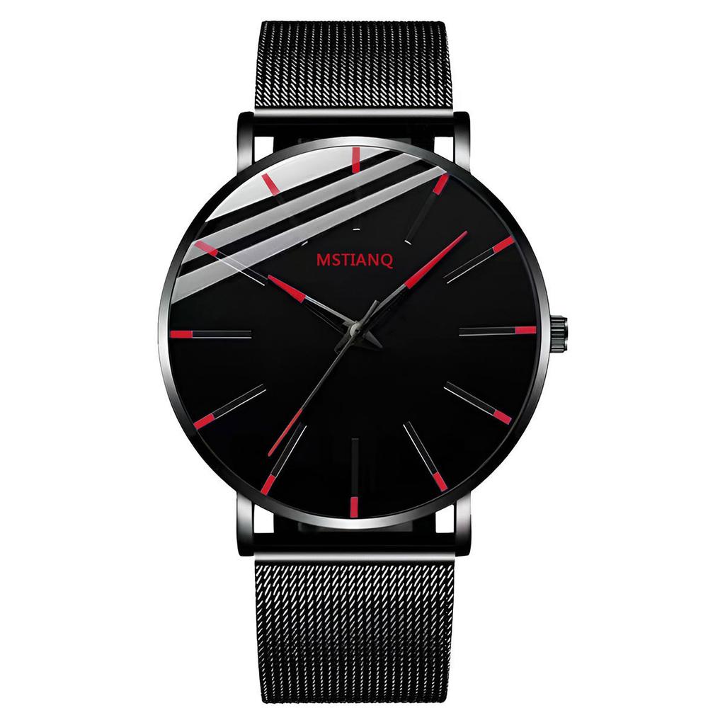 Star Watch Men'S Non-Mechanical Watch Teen High School Student Trend Black Technology Ultra-Thin Electronic Quartz Watch
