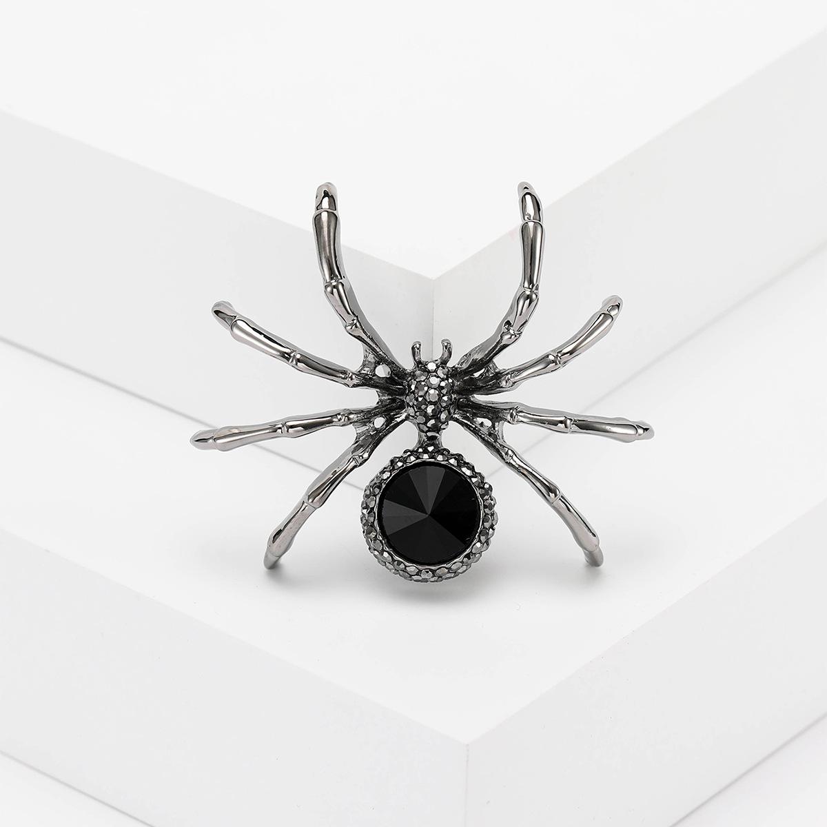 

Креативная ретро-брошь в виде паука со стразами, модная мужская брошь для костюма, персонализированная булавка для воротника, аксессуары