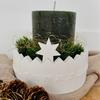 1set Unique Circular Candle Holder Mold for Advent Calendar, Silicone Mold with Date Display Stars,Two-Part Circular Lucky Star