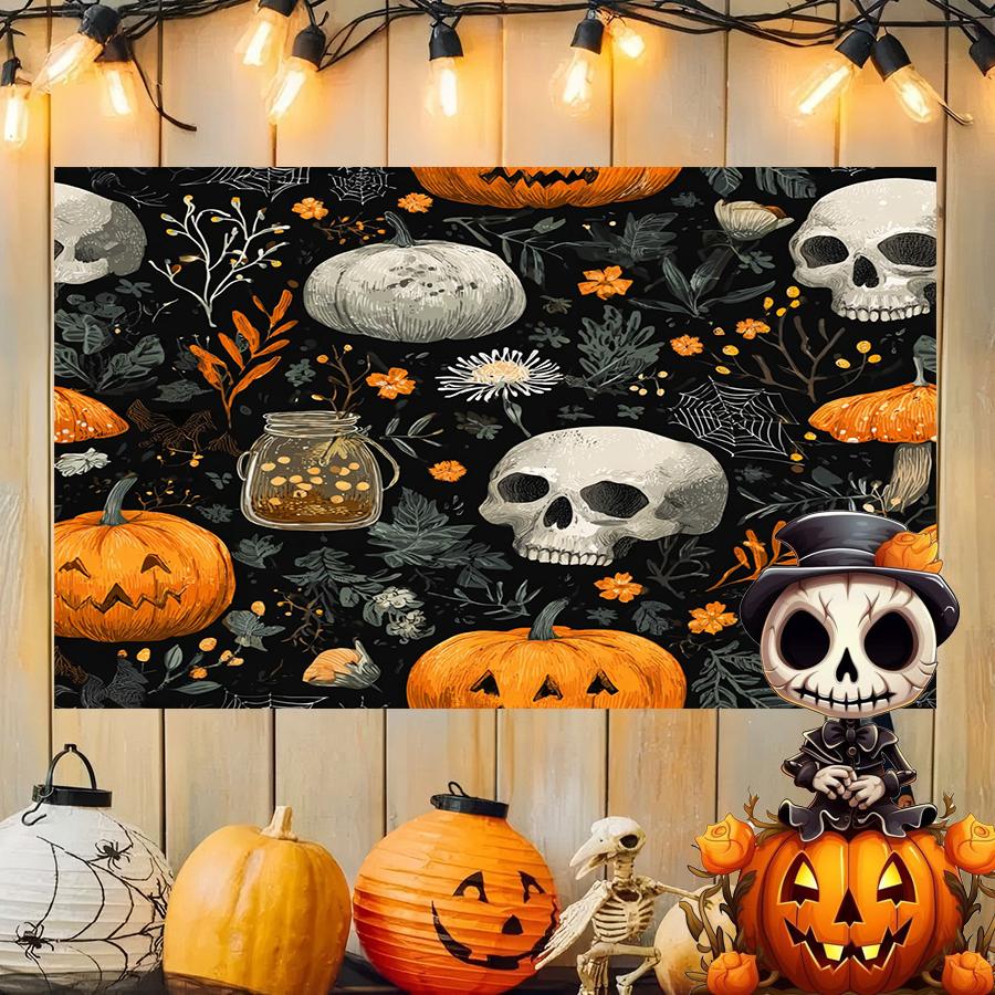 Halloween Ghost Blanket Background Cloth Hanging Cloth Bedroom Bedside Decorative Wall Cloth Rental Dormitory Tapestry