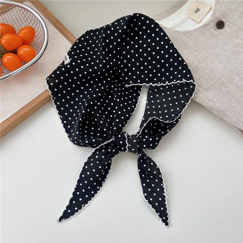 Summer Retro Triangle Headscarf Korean Polka Dot Scarf Kawaii Triangle Scarf Spring Shawl Women's Scarf White Handkerchief NEW