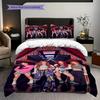 Vibrant Fashion Fusion Three-piece set (1 * duvet cover + 2 * pillowcase, without core) 2D Flat Bedding set Christmas birthday gift